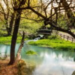 Sorgente termale in Campania, con acque cristalline e paesaggio naturale circostante.