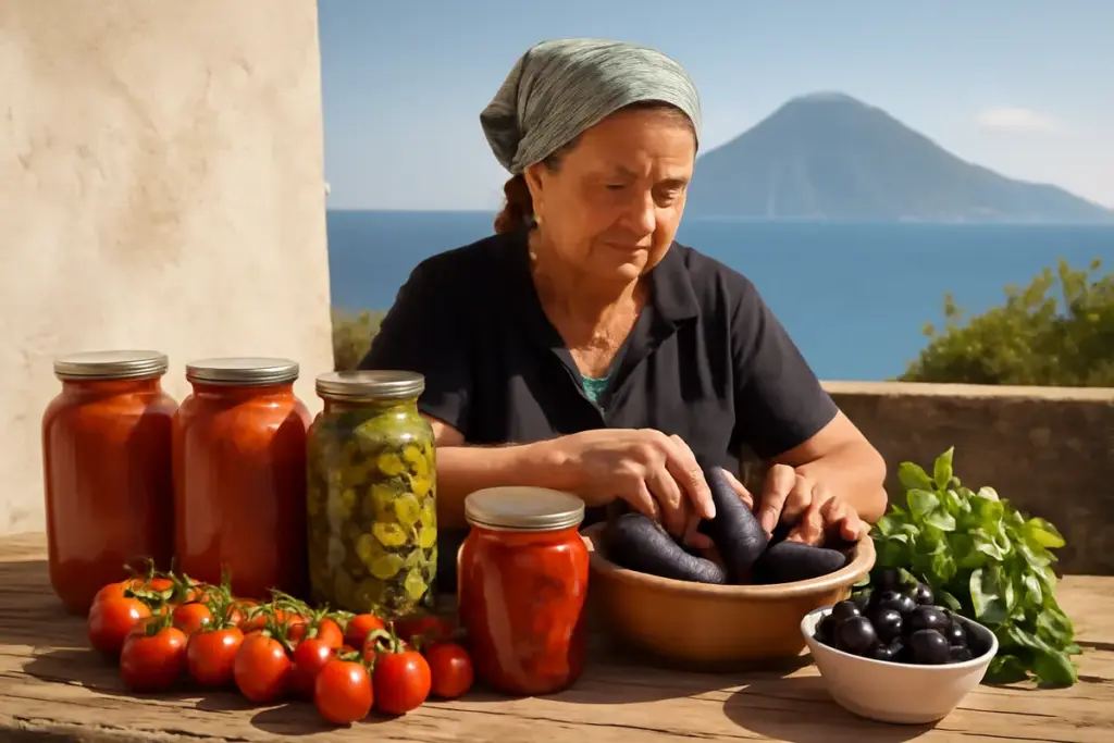 Gastronomia eoliana a Salina: il vero segreto delle conserve fatte in casa dai locali