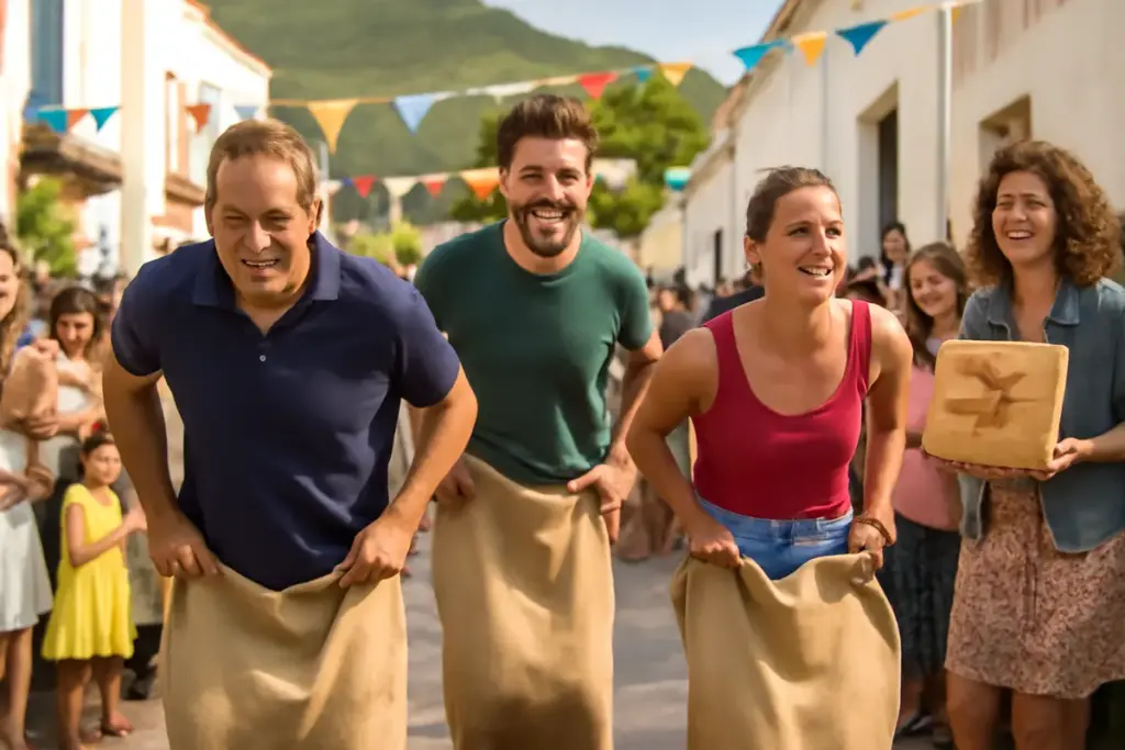 Giochi tradizionali durante le feste di Salina: gare aperte a tutti con premi che fanno sorridere